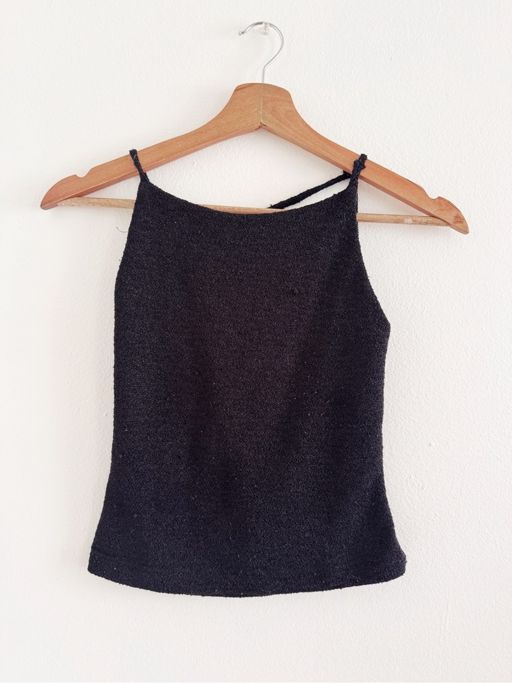 Reference Black Knit Camisole with Thin Straps ~Small